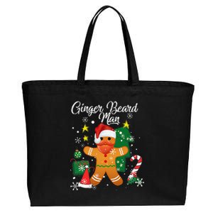 Ginger Beard Man Christmas Pajama Funny Gingerbread Gifts Cotton Canvas Jumbo Tote