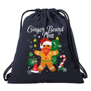 Ginger Beard Man Christmas Pajama Funny Gingerbread Gifts Drawstring Bag