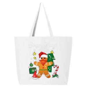 Ginger Beard Man Christmas Pajama Funny Gingerbread Gifts 25L Jumbo Tote