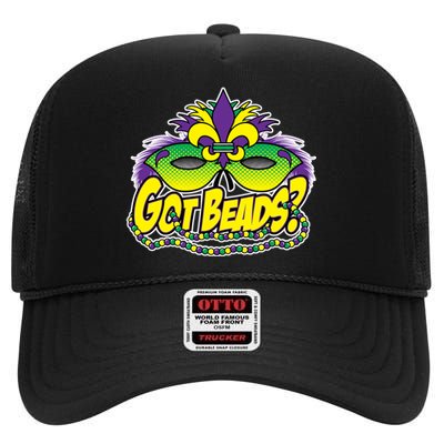 Got Beads Mardi Gras High Crown Mesh Back Trucker Hat