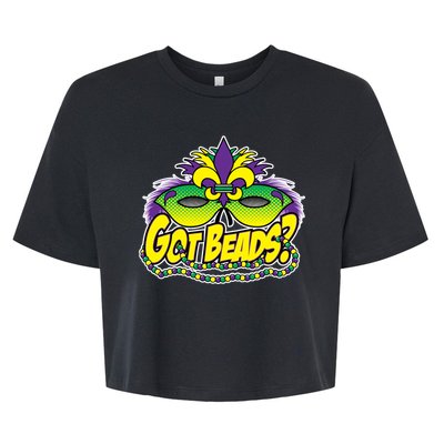 Got Beads Mardi Gras Bella+Canvas Jersey Crop Tee