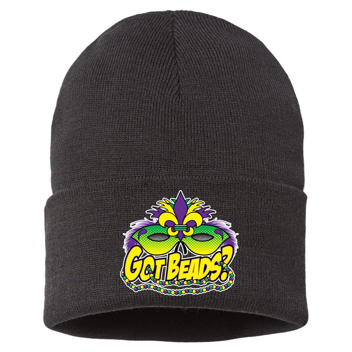 Got Beads Mardi Gras Sustainable Knit Beanie