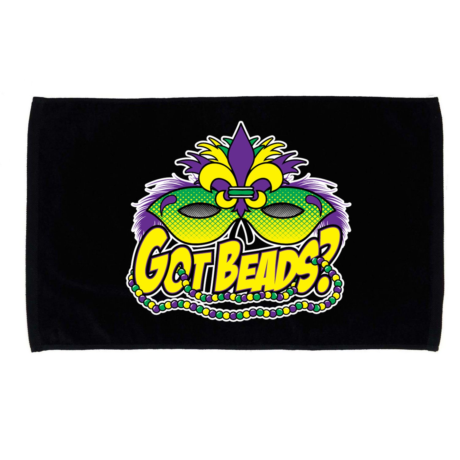 Got Beads Mardi Gras Microfiber Hand Towel