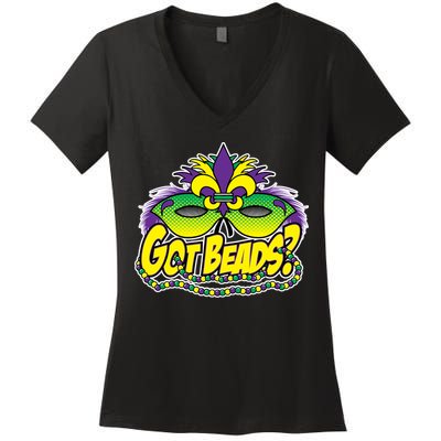 Got Beads Mardi Gras Women's V-Neck T-Shirt