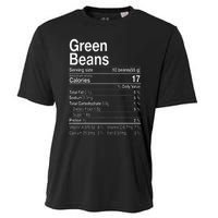 Green Beans Nutrition Fact Thanksgiving Costume Turkey Day Cooling Performance Crew T-Shirt