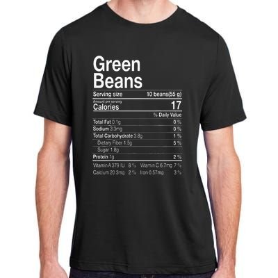 Green Beans Nutrition Fact Thanksgiving Costume Turkey Day Adult ChromaSoft Performance T-Shirt