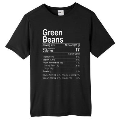 Green Beans Nutrition Fact Thanksgiving Costume Turkey Day Tall Fusion ChromaSoft Performance T-Shirt