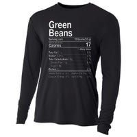 Green Beans Nutrition Fact Thanksgiving Costume Turkey Day Cooling Performance Long Sleeve Crew