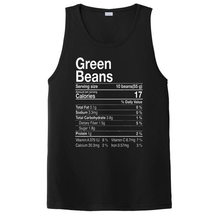 Green Beans Nutrition Fact Thanksgiving Costume Turkey Day PosiCharge Competitor Tank