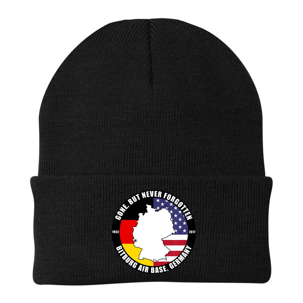 Gone But Never Forgotten Bitburg Air Base Germany Veteran Beanie