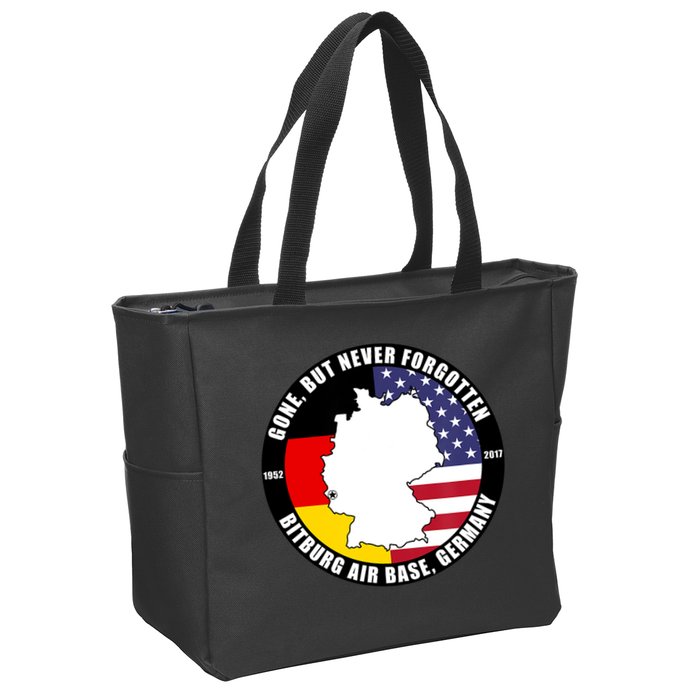 Gone But Never Forgotten Bitburg Air Base Germany Veteran Zip Tote Bag