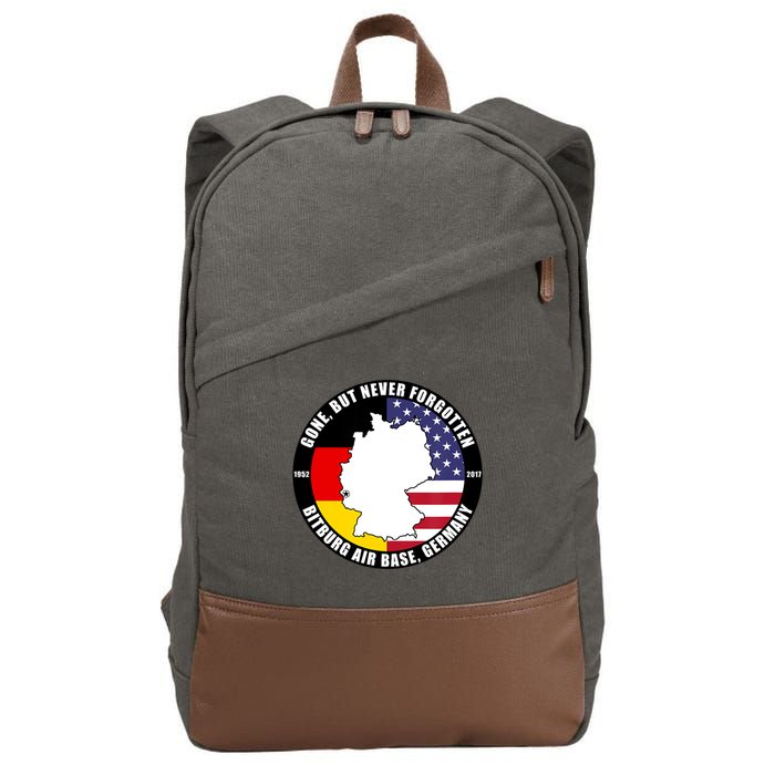 Gone But Never Forgotten Bitburg Air Base Germany Veteran Cotton Canvas Backpack