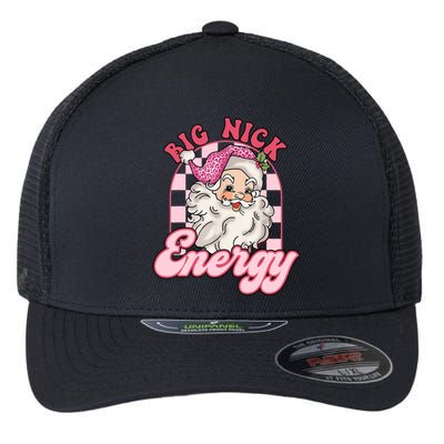 Groovy Big Nick Santa Energy Pink Funny Christmas Pink Gift Flexfit Unipanel Trucker Cap