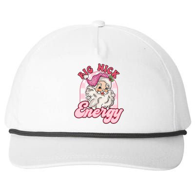 Groovy Big Nick Santa Energy Pink Funny Christmas Pink Gift Snapback Five-Panel Rope Hat