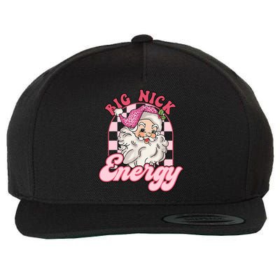 Groovy Big Nick Santa Energy Pink Funny Christmas Pink Gift Wool Snapback Cap