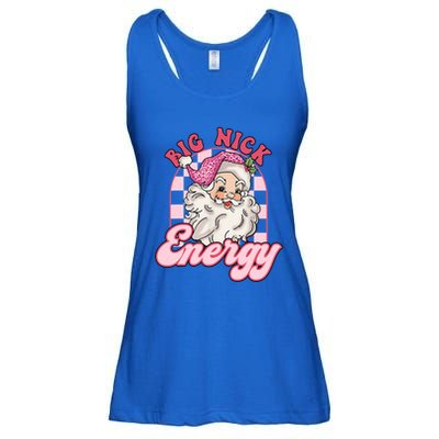 Groovy Big Nick Santa Energy Pink Funny Christmas Pink Gift Ladies Essential Flowy Tank