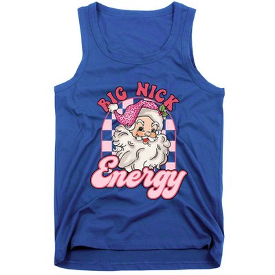 Groovy Big Nick Santa Energy Pink Funny Christmas Pink Gift Tank Top