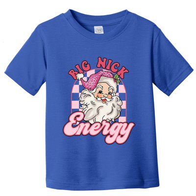 Groovy Big Nick Santa Energy Pink Funny Christmas Pink Gift Toddler T-Shirt