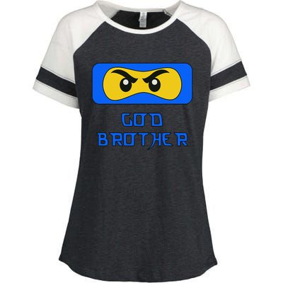 God Brother Ninja Face Family Enza Ladies Jersey Colorblock Tee