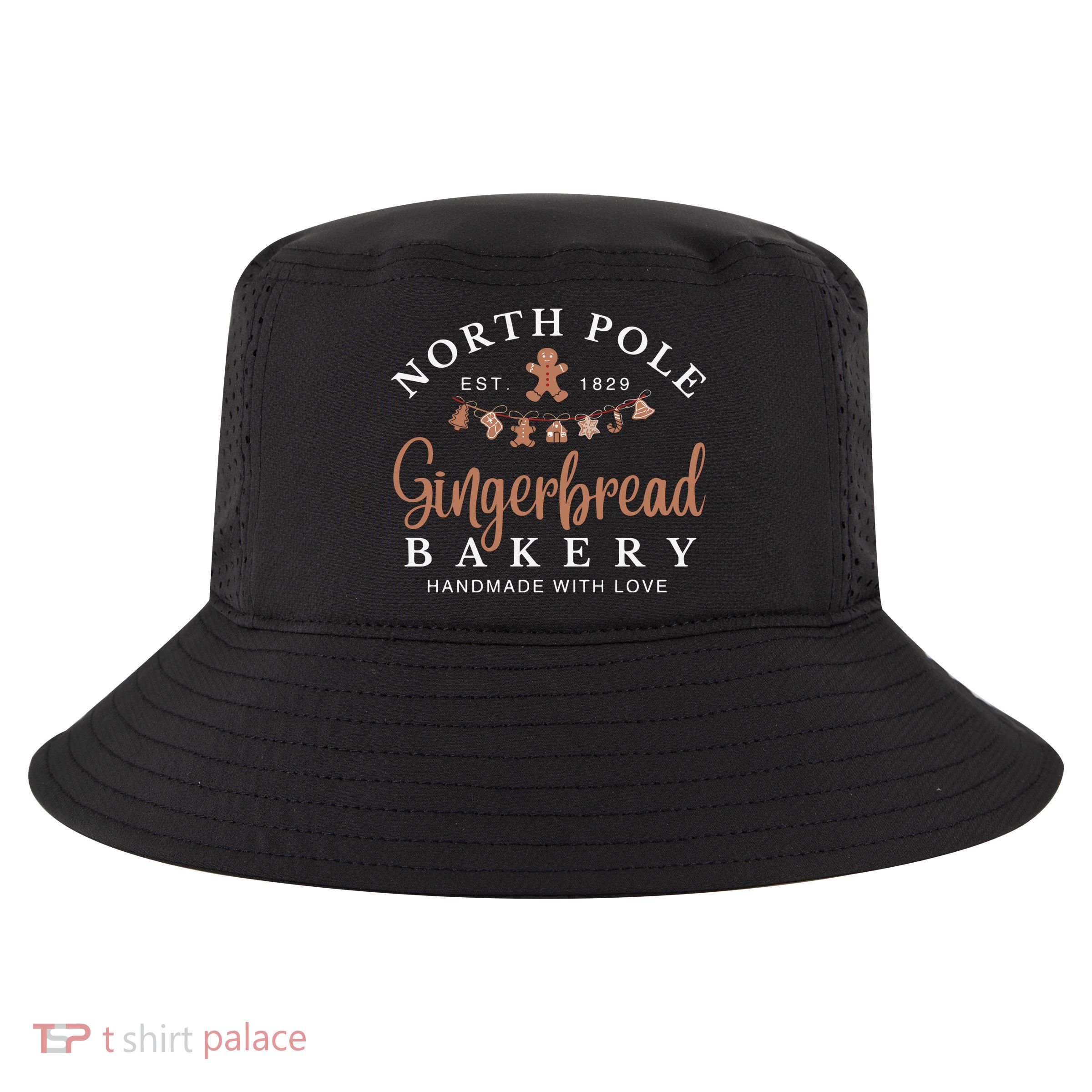 Gingerbread Bakery North Pole Cool Comfort Performance Bucket Hat