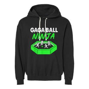 Gaga Ball Ninja Dodgeball Garment-Dyed Fleece Hoodie