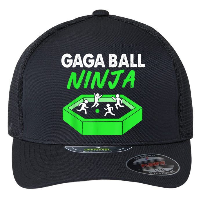 Gaga Ball Ninja Dodgeball Flexfit Unipanel Trucker Cap