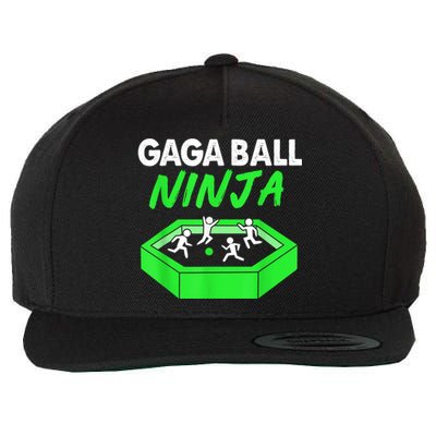 Gaga Ball Ninja Dodgeball Wool Snapback Cap