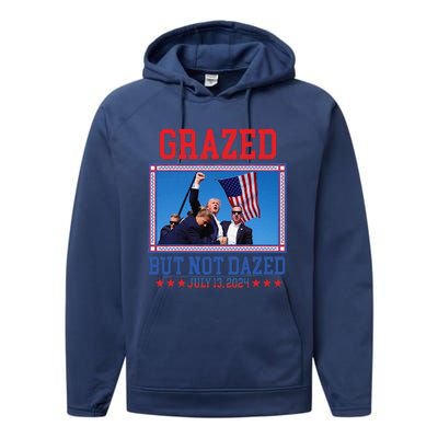 Grazed But Not Dazed Trump Shot Performance Fleece Hoodie