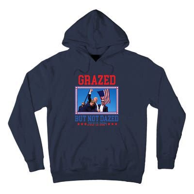 Grazed But Not Dazed Trump Shot Tall Hoodie