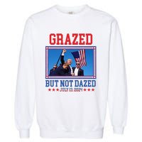 Grazed But Not Dazed Trump Shot Garment-Dyed Sweatshirt