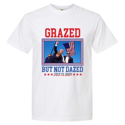 Grazed But Not Dazed Trump Shot Garment-Dyed Heavyweight T-Shirt