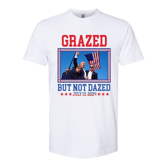 Grazed But Not Dazed Trump Shot Softstyle CVC T-Shirt