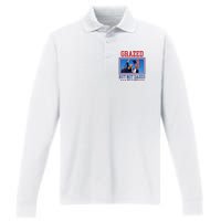 Grazed But Not Dazed Trump Shot Performance Long Sleeve Polo