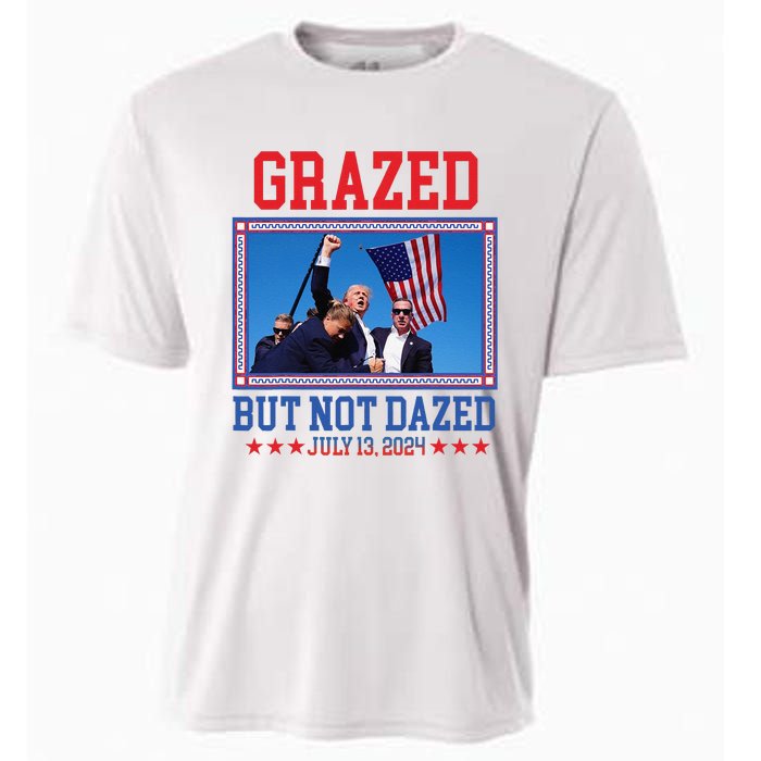 Grazed But Not Dazed Trump Shot Cooling Performance Crew T-Shirt