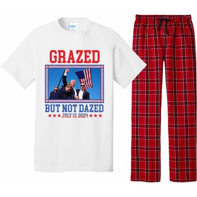 Grazed But Not Dazed Trump Shot Pajama Set