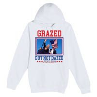 Grazed But Not Dazed Trump Shot Premium Pullover Hoodie