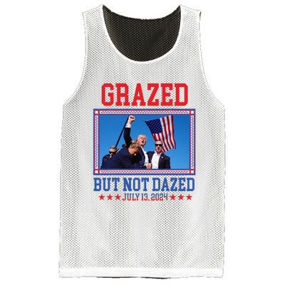 Grazed But Not Dazed Trump Shot Mesh Reversible Basketball Jersey Tank