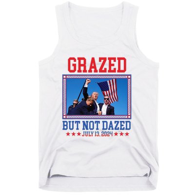 Grazed But Not Dazed Trump Shot Tank Top