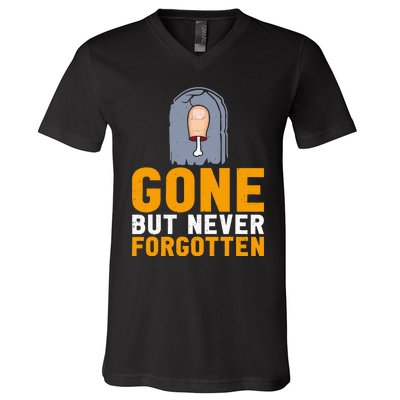 Gone But Never Forgotten Toe Amputation V-Neck T-Shirt