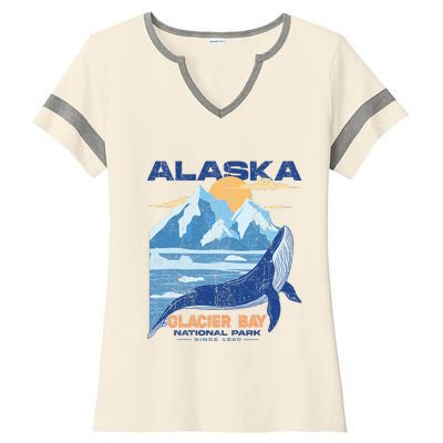 Glacier Bay National Park Sine 1980 Alaska Ladies Halftime Notch Neck Tee