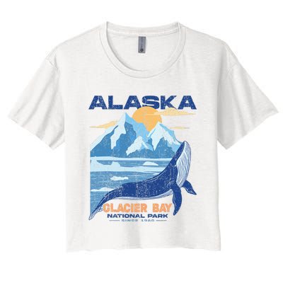 Glacier Bay National Park Sine 1980 Alaska Women's Crop Top Tee