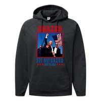 Grazed But Not Dazed 2024 Trump Performance Fleece Hoodie