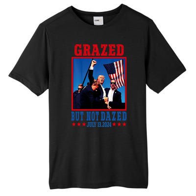 Grazed But Not Dazed 2024 Trump Tall Fusion ChromaSoft Performance T-Shirt