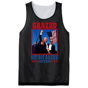 Grazed But Not Dazed 2024 Trump Mesh Reversible Basketball Jersey Tank