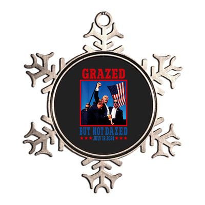 Grazed But Not Dazed 2024 Trump Metallic Star Ornament