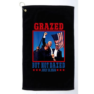 Grazed But Not Dazed 2024 Trump Platinum Collection Golf Towel