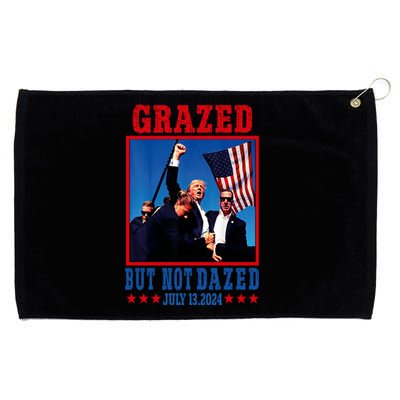 Grazed But Not Dazed 2024 Trump Grommeted Golf Towel