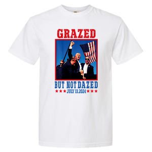 Grazed But Not Dazed 2024 Trump Garment-Dyed Heavyweight T-Shirt