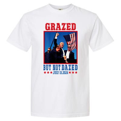 Grazed But Not Dazed 2024 Trump Garment-Dyed Heavyweight T-Shirt