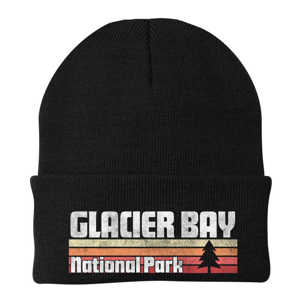 Glacier Bay National Park Retro Style Vintage 70s 80s 90s Gift Beanie